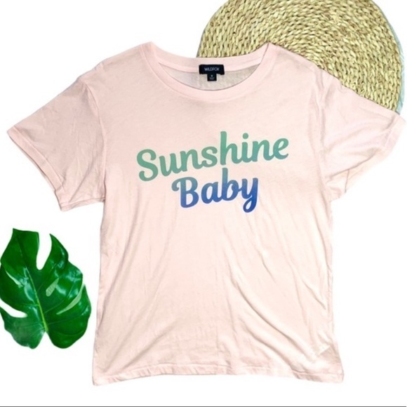 Wildfox Sunshine Baby Keke Pink Salt T-Shirt Sz M - Picture 2 of 6